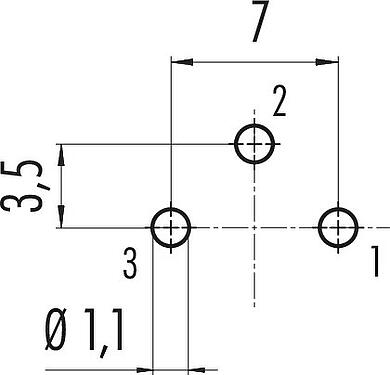 Disposición del conductor M16 Enchufe de brida, Número de contactos: 3 (03-a), sin blindaje, THT, IP40, M18x0,75, Montaje en pared