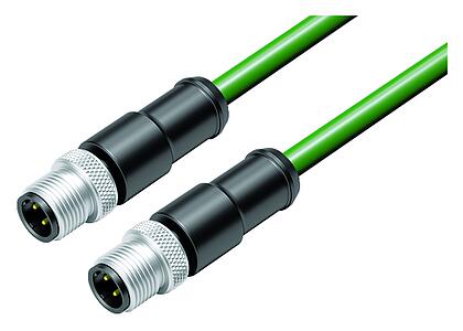 Automation Technology - Data Transmission--Connecting cable 2 male cable connectors_VL_KS-77-4529_KS-77-4529-50704_green