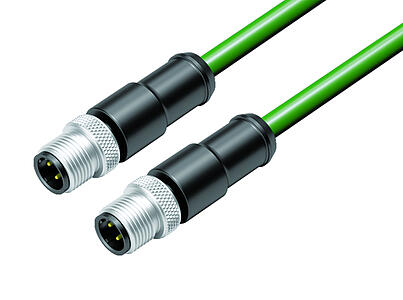 Automation Technology - Data Transmission--Connecting cable 2 male cable connectors_VL_KS-77-4529_KS-77-4529-50704_green