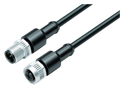 Automation Technology - Sensors and Actuators--Connecting cable male cable connector - female cable connector_VL_KSM12-77-3429_KDM12-3430-30003_black
