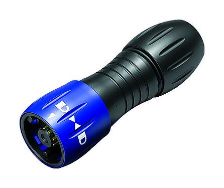 Illustration Baïonnette Connecteur mâle, Contacts: 8, 2,5-4,0 mm, non blindé, souder, IP67