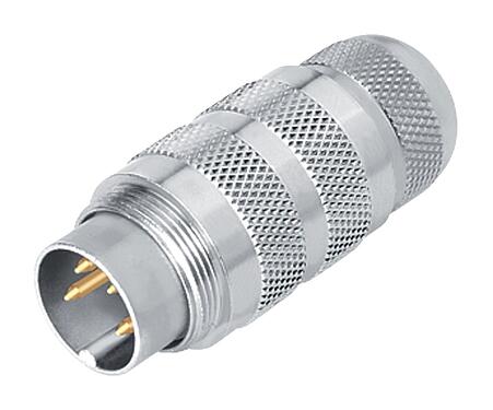 Illustration M16 Male cable connector, Contacts: 4 (04-a), 4.1-7.8 mm, unshielded, solder, IP67, UL 2238, Short version