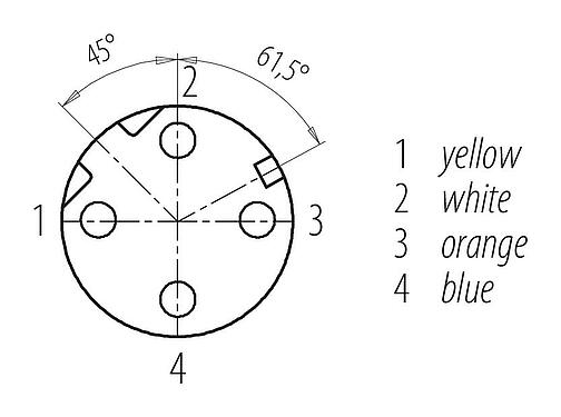 Disposición de los contactos (lado de la conexión) M12 Conector de cable hembra, Número de contactos: 4, blindado, moldeado en el cable, IP67, UL 2238, Profinet/Ethernet CAT5e, PUR, verde, 4 x AWG 22, 10 m