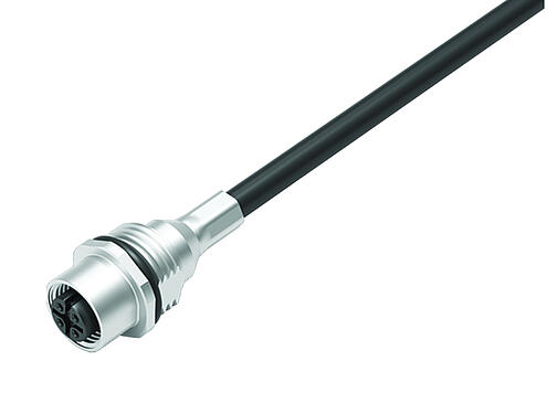 Ilustración 70 3442 785 05 - M12-A Toma de brida, Número de contactos: 5, 5,3 mm, blindado, con cables ensamblado, IP68, M16x1,5, PUR, 5 x 0,25 mm², 0,5 m