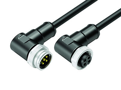 Automation Technology - Voltage and Power Supply--Connecting cable male angled connector - female angled connector_VL_WS-77-1427_WD-77-1434_4pol