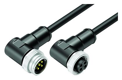 Tecnología de automatización - voltaje y fuente de alimentación--Cable de conexión conector macho en ángulo - conector hembra en ángulo_VL_WS-77-1427_WD-77-1434_4pol