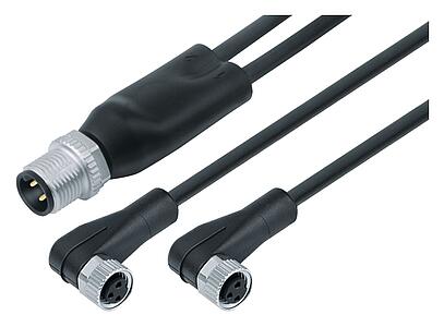 Automation Technology - Sensors and Actuators--Male cable splitter - 2 female angled connector_765_0_23_DG_SK