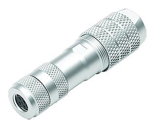 M8 Female cable connector, Contacts: 4, 5.0-8.0 mm, shieldable, screw clamp, IP67, M8x1.0, iris spring