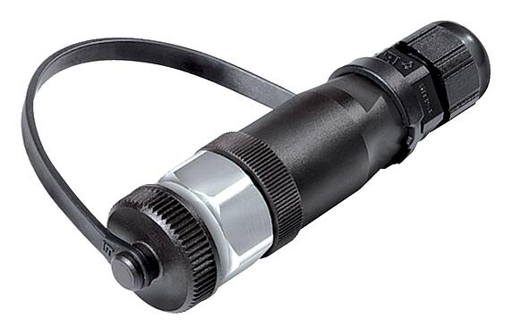 Illustration M12 Female cable connector, Contacts: 4, 4.0-6.5 mm, unshielded, screw clamp, IP68/IP69K, for outdoor, UV resistant