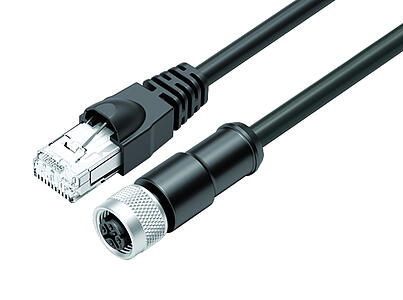 Technologie d’automatisation - transmission de données--Câble de raccordement connecteur femelle - connecteur RJ45_VL_RJ45-77-9753_KD_77-4530-64704_black
