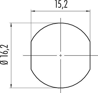 Assembly instructions / Panel cut-out Bayonet Female panel mount connector, Contacts: 8, unshielded, solder, IP67 (when unplugged as well), Rear mounting