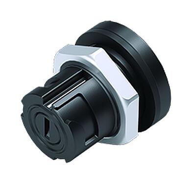 Illustration Baïonnette Embase femelle, Contacts: 5, non blindé, souder, IP54 débranché, M13x1,0, Montage mural arrière