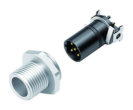 Illustration 99 4441 401 05 - M12 Male panel mount connector, Contacts: 5, shieldable, SMT, IP67