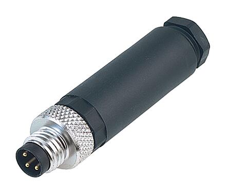 Illustration M8 Male cable connector, Contacts: 4, 3.5-5.0 mm, unshielded, screw clamp, IP67, UL 2238