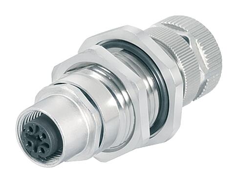 Illustration 09 5246 00 04 - M12 Lead-through for control cabinet, Contacts: 4, shielded, pluggable, IP67, UL