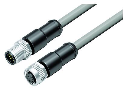 Tecnología de automatización - sensores y actuadores--Cable de conexión conector de cable macho - conector de cable hembra_VL_KSM12-77-3429_KDM12-3430-20712_grey