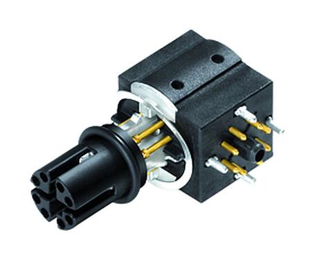 Illustration M12 Contact insert, Contacts: 8, shieldable, THT, IP67, UL