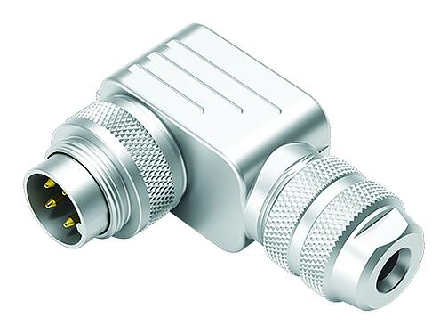 3D View 99 5105 75 03 - M16 Male angled connector, Contacts: 3 (03-a), 4.0-6.0 mm, shieldable, solder, IP67, UL