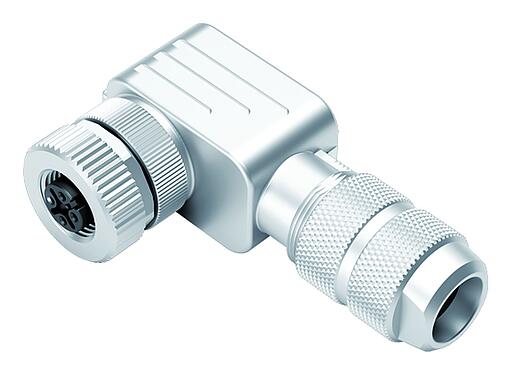 Illustration M12 Female angled connector, Contacts: 5, 5.0-8.0 mm, shieldable, screw clamp, IP67, UL 2238