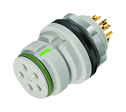 Illustration 99 9136 400 12 - Snap-In Female panel mount connector, Contacts: 12, unshielded, solder, IP67