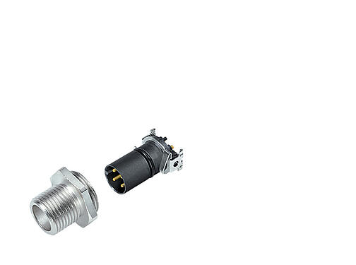 Illustration 99 3481 401 08 - M12 Male panel mount connector, Contacts: 8, shieldable, SMT, IP67