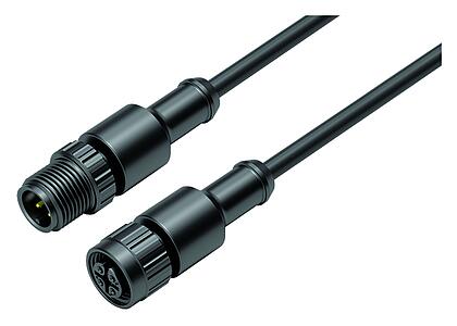 Technologie d’automatisation - capteurs et actionneurs--Câble de raccordement connecteur mâle - connecteur femelle_VL_KSM12-77-3419_KDM12-3420-50004_plastic_lock_ring_black