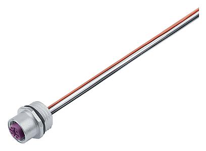 Automation Technology - Sensors and Actuators--Female panel mount connector_763_4_FD_Li_violett