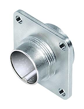 Illustration 09 0127 370 07 - M16 Square male panel mount connector, Contacts: 7 (07-a), unshielded, crimping (Crimp contacts must be ordered separately), IP67, UL