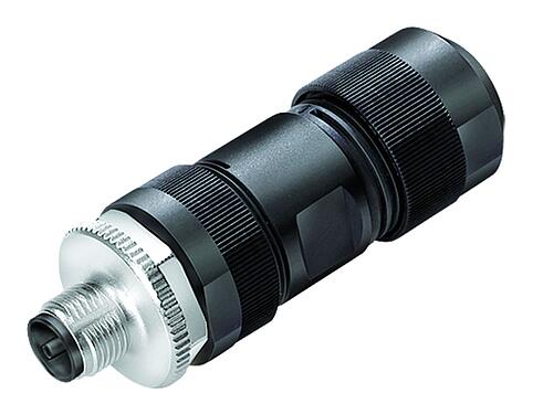 Ilustración M12 Conector de cable macho, Número de contactos: 4+PE, 8,0-13,0 mm, sin blindaje, tornillo extraíble, IP67, UL 2238