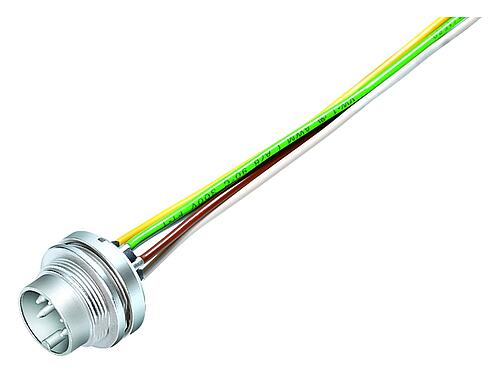 Illustration 09 0327 702 07 - M16 Male panel mount connector, Contacts: 7 (07-a), unshielded, single wires, IP40