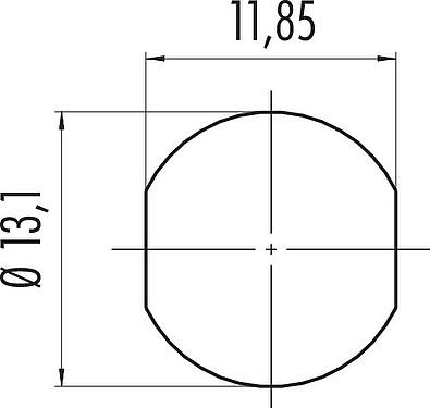 Assembly instructions / Panel cut-out Bayonet Female panel mount connector, Contacts: 8, unshielded, THT, IP67, Front mounting