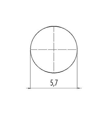 Instructions de montage / Découpe du panneau M8 Encastrable mâle, Contacts: 3, non blindé, souder, IP65, Montage frontal