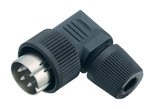 3D View 99 0665 70 19 - Male angled connector, Contacts: 19, 4.0-6.0 mm, unshielded, solder, IP40