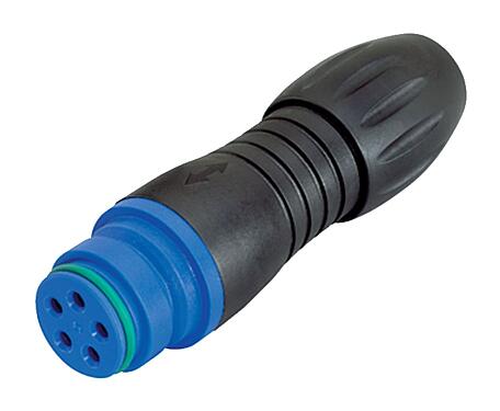 3D View 99 9114 60 05 - Snap-In IP67 Female cable connector, Contacts: 5, 4.0-6.0 mm, unshielded, solder, IP67, VDE