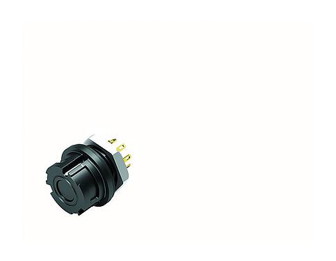 Illustration 09 0774 000 08 - Bayonet Female panel mount connector, Contacts: 8, unshielded, solder, IP67