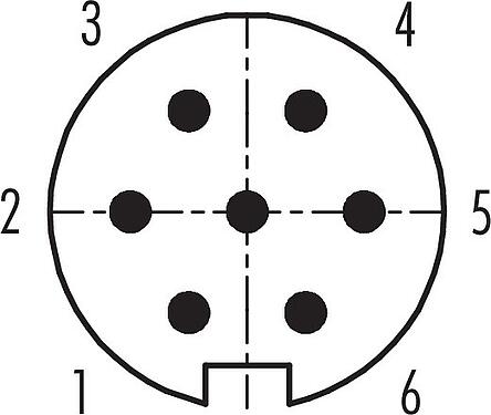 Contact arrangement (Plug-in side) Bayonet Male cable connector, Contacts: 7, 6.0-8.0 mm, unshielded, solder, IP40