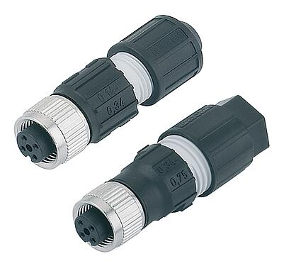 3D View 99 0528 12 04 - Female cable connector, Contacts: 4, 4.0-8.0 mm, unshielded, cutting clamp, IP67