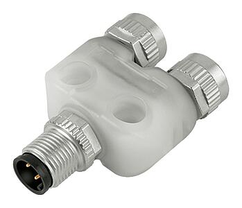 Technologie d’automatisation - capteurs et actionneurs--Répartiteur double, Y-distributeur, mâle - 2 femelle_765_2fach_M12S_M12DD