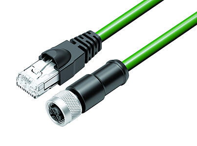 Technologie d’automatisation - transmission de données--Câble de raccordement connecteur femelle - connecteur RJ45_VL_RJ45-77-9753_KD_77-4530-50704_green
