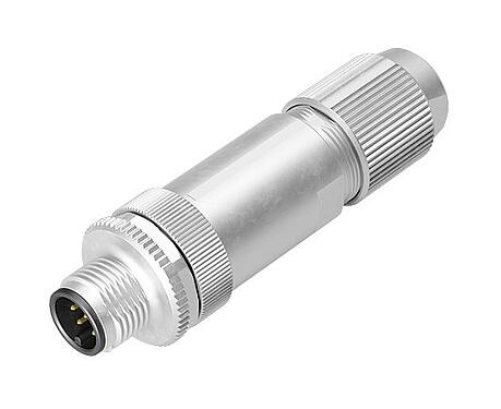 Illustration M12 Male cable connector, Contacts: 8, 5.0-8.0 mm, shieldable, screw clamp, IP67, UL 2238, iris spring