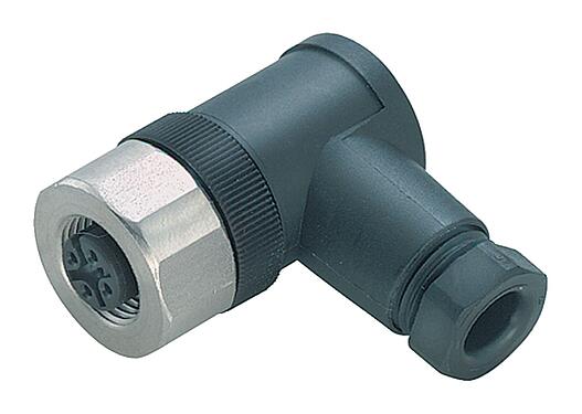 Ilustración 99 0430 292 04 - M12-A Conector hembra en ángulo, Número de contactos: 4, 6,0-8,0 mm, sin blindaje, tornillo extraíble, IP67, UL