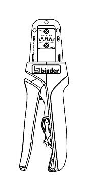 Scale drawing 66 0001 014 100 - M16 IP40 - Crimp tool for stamped crimp contacts