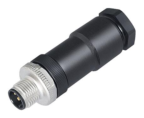 Illustration M12 Male cable connector, Contacts: 8, 8.0-10.0 mm, unshielded, screw clamp, IP67, UL 2238, PG 11