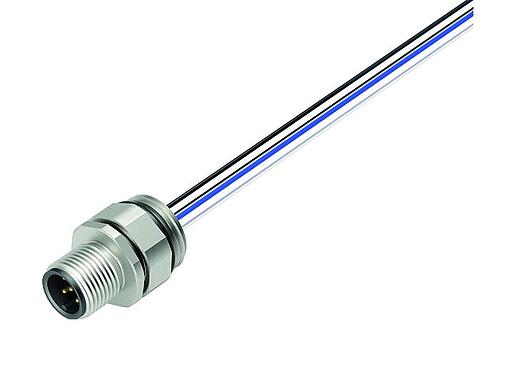 Illustration 76 2831 0111 00005-0200 - M12 Male panel mount connector, Contacts: 5, unshielded, single wires, IP68, UL 2238, M16x1.5, stainless steel, positionable