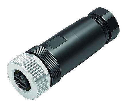 Illustration M12 Connecteur femelle, Contacts: 4, 6,0-8,0 mm, non blindé, pince à visser, IP67, UL 2238, VDE