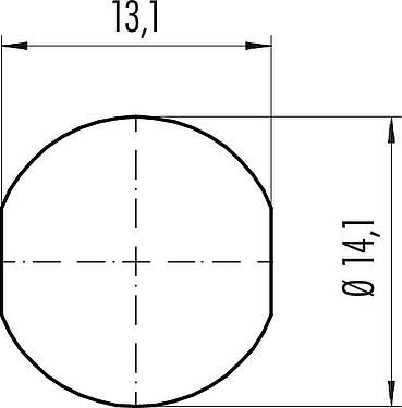 Assembly instructions / Panel cut-out Push Pull Male panel mount connector, Contacts: 3, unshielded, solder, IP67, M14x0,5, Rear mounting