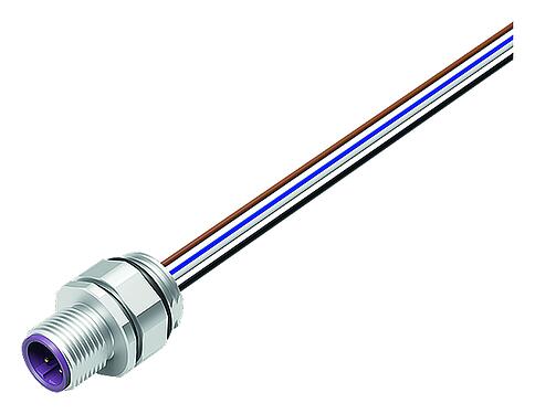 Illustration 76 0733 0011 00105-0200 - M12 Embase mâle, Contacts: 5, non blindé, fils, IP68, UL, PG 9