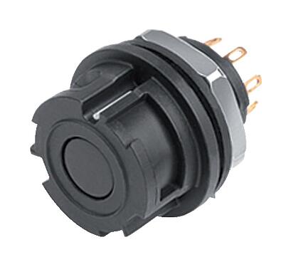 3D View 09 0774 000 08 - Female panel mount connector, Contacts: 8, unshielded, solder, IP67