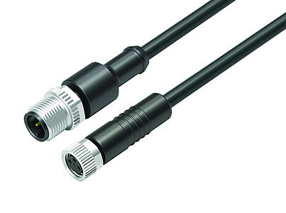 Automation Technology - Sensors and Actuators--Male cable connector - female cable connector M8x1_VL_KSM12-77-3429_KDM8-3406-30003_black