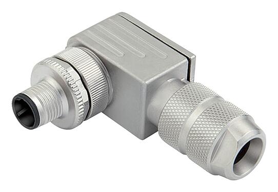 Illustration 99 3721 820 04 - M12 Male angled connector, Contacts: 4, 5.0-8.0 mm, shieldable, crimping (Crimp contacts must be ordered separately), IP67